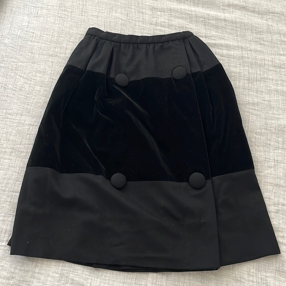 Vintage 1950s Saks Fifth Avenue velvet panel skirt